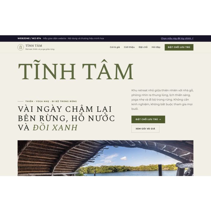 Ảnh chụp Mẫu giao diện retreat chữa lành — Kể chuyện | WZ-974