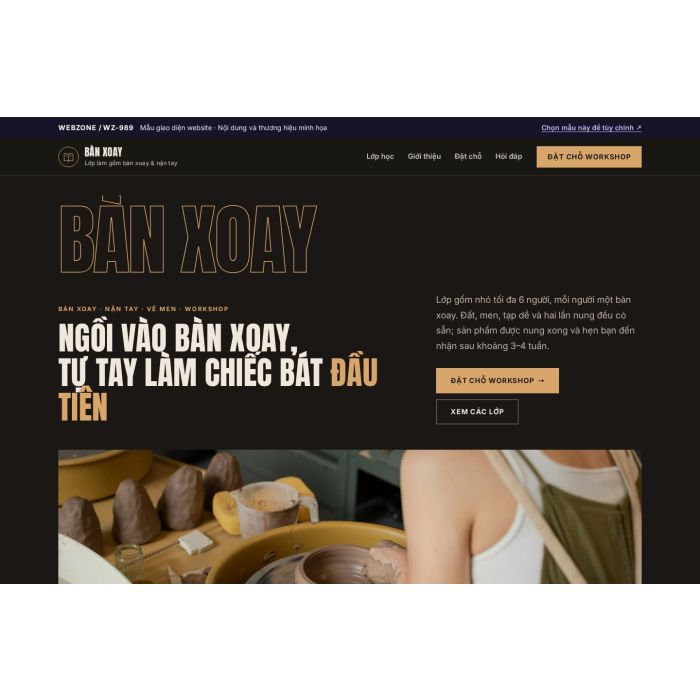 Ảnh chụp Mẫu giao diện lớp làm gốm — Kể chuyện | WZ-989