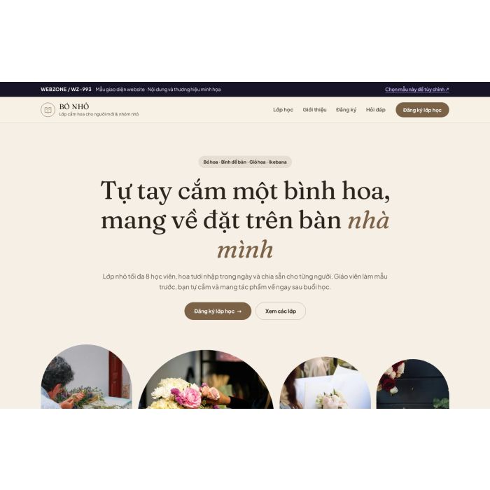 Ảnh chụp Mẫu giao diện lớp cắm hoa — Trưng bày | WZ-993