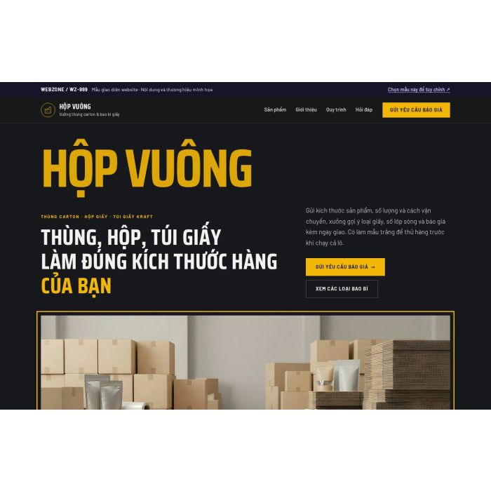 Ảnh chụp Mẫu giao diện xưởng bao bì giấy — Kể chuyện | WZ-999
