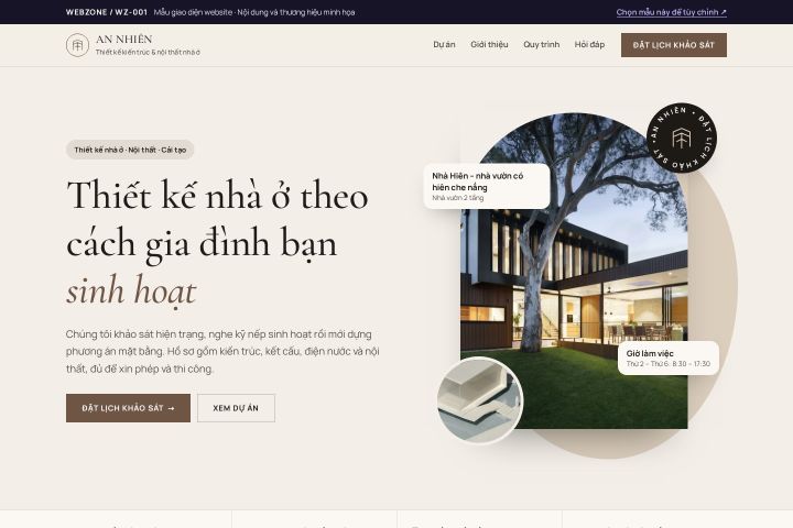 Ảnh xem trước Mẫu giao diện studio kiến trúc — Thanh lịch | WZ-001