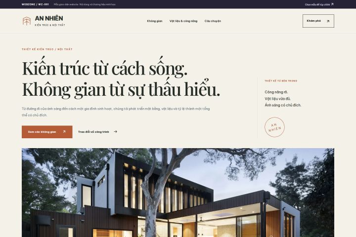 Ảnh xem trước Mẫu giao diện studio kiến trúc — Thanh lịch | WZ-001