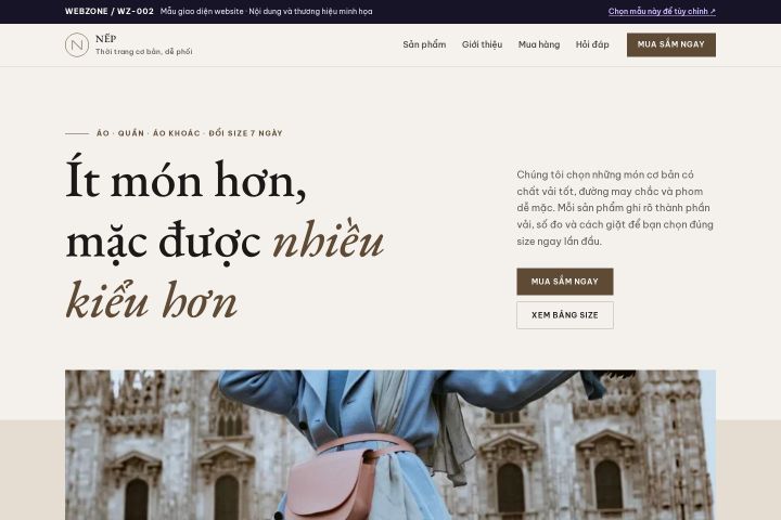 Ảnh xem trước Mẫu giao diện thời trang — Kể chuyện | WZ-002