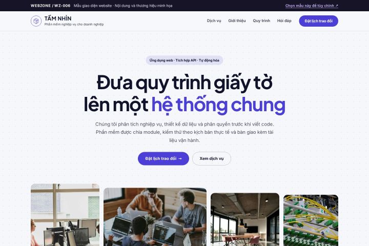 Ảnh xem trước Mẫu giao diện công ty công nghệ — Trưng bày | WZ-006