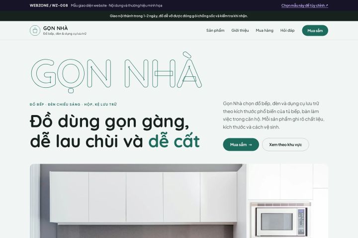 Ảnh xem trước Mẫu giao diện đồ gia dụng — Kể chuyện | WZ-008
