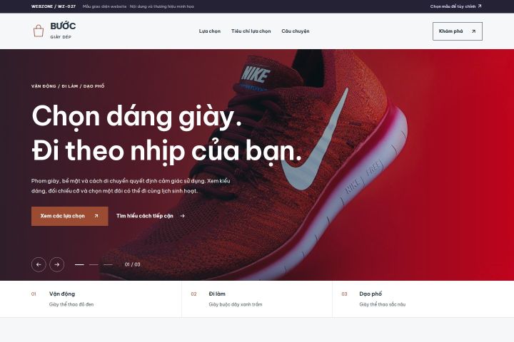 Ảnh xem trước Mẫu giao diện giày dép — Nổi bật | WZ-027