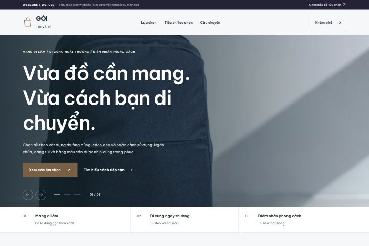 Ảnh xem trước Mẫu giao diện túi và ví — Nổi bật | WZ-032