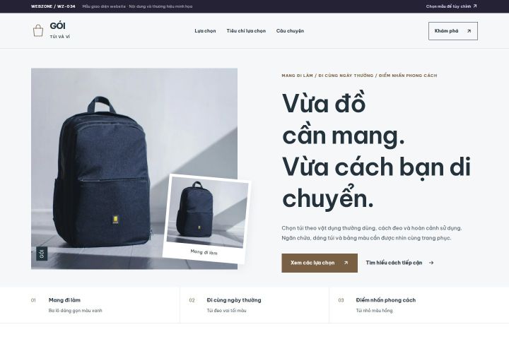 Ảnh xem trước Mẫu giao diện túi và ví — Kể chuyện | WZ-034