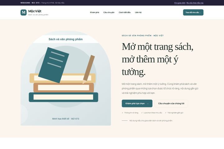 Ảnh chụp Giao diện HTML sách và văn phòng phẩm — Kể chuyện | WZ-073