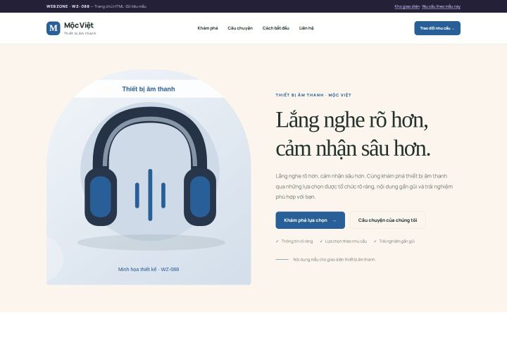 Ảnh chụp Giao diện HTML thiết bị âm thanh — Kể chuyện | WZ-088