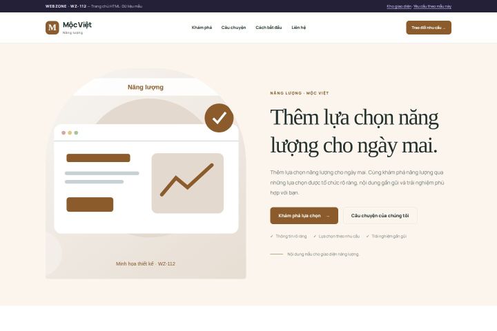 Ảnh chụp Giao diện HTML năng lượng — Kể chuyện | WZ-112