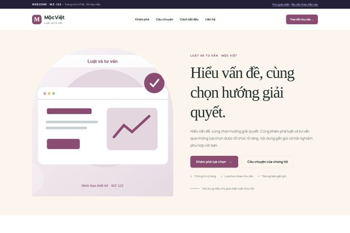 Ảnh chụp Giao diện HTML luật và tư vấn — Kể chuyện | WZ-122