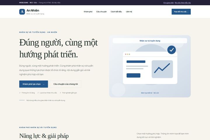 Ảnh chụp Giao diện HTML nhân sự và tuyển dụng — Thanh lịch | WZ-124