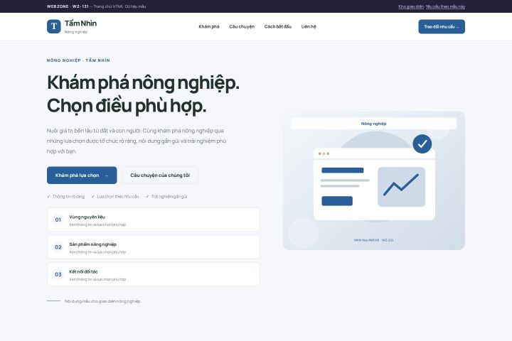Ảnh chụp Giao diện HTML nông nghiệp — Trưng bày | WZ-131