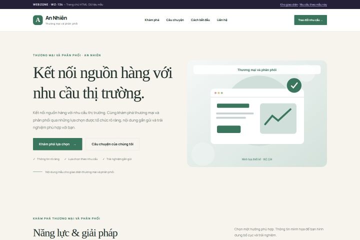 Ảnh chụp Giao diện HTML thương mại và phân phối — Thanh lịch | WZ-134
