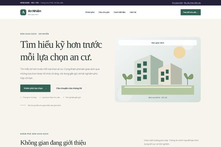Ảnh chụp Giao diện HTML sàn giao dịch — Thanh lịch | WZ-139