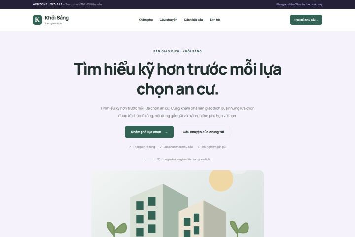 Ảnh chụp Giao diện HTML sàn giao dịch — Tập trung chuyển đổi | WZ-143