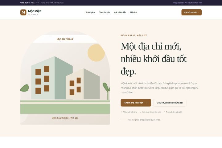 Ảnh chụp Giao diện HTML dự án nhà ở — Kể chuyện | WZ-161
