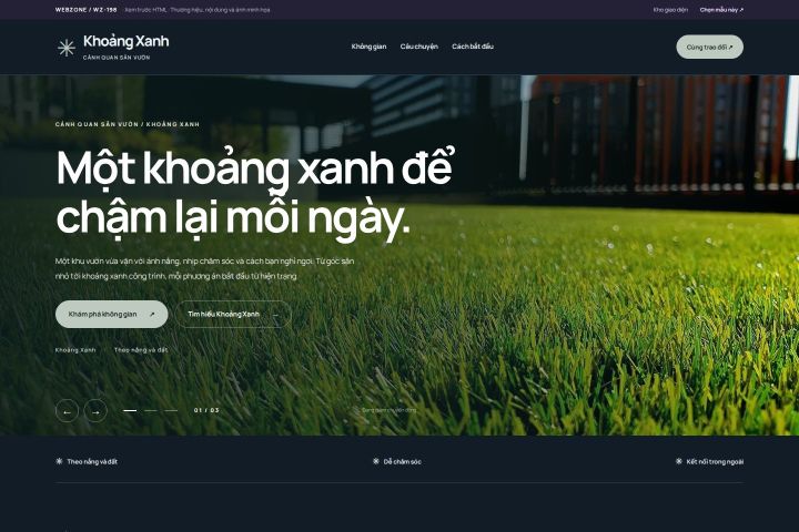 Ảnh chụp Giao diện HTML cảnh quan sân vườn — Nổi bật | WZ-198