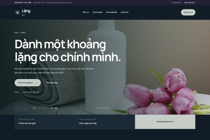 Ảnh chụp Giao diện HTML spa — Nổi bật | WZ-208