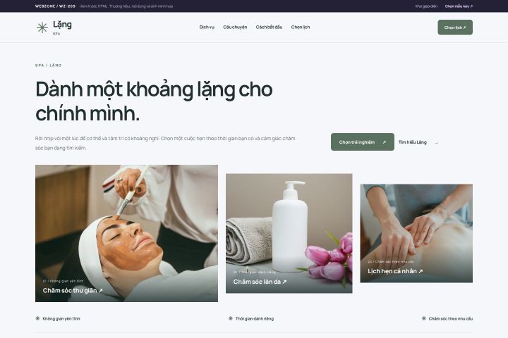 Ảnh chụp Giao diện HTML spa — Trưng bày | WZ-209