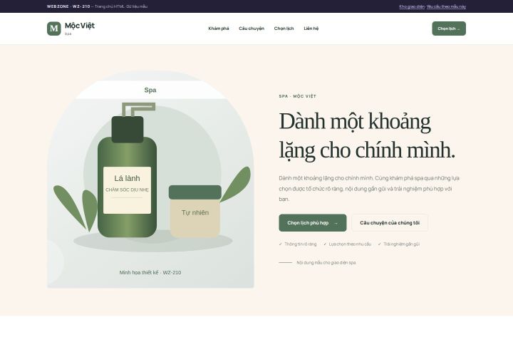 Ảnh chụp Giao diện HTML spa — Kể chuyện | WZ-210