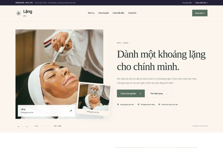 Ảnh chụp Giao diện HTML spa — Kể chuyện | WZ-210
