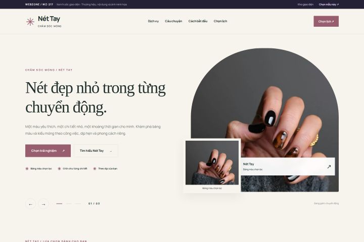 Ảnh xem trước Mẫu giao diện chăm sóc móng — Thanh lịch | WZ-217