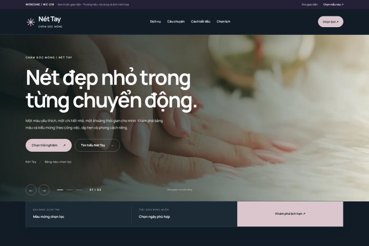 Ảnh xem trước Mẫu giao diện chăm sóc móng — Nổi bật | WZ-218