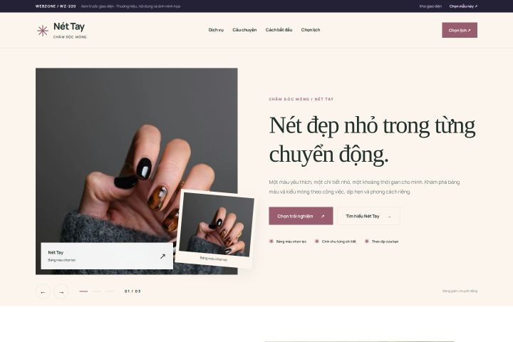 Ảnh xem trước Mẫu giao diện chăm sóc móng — Kể chuyện | WZ-220