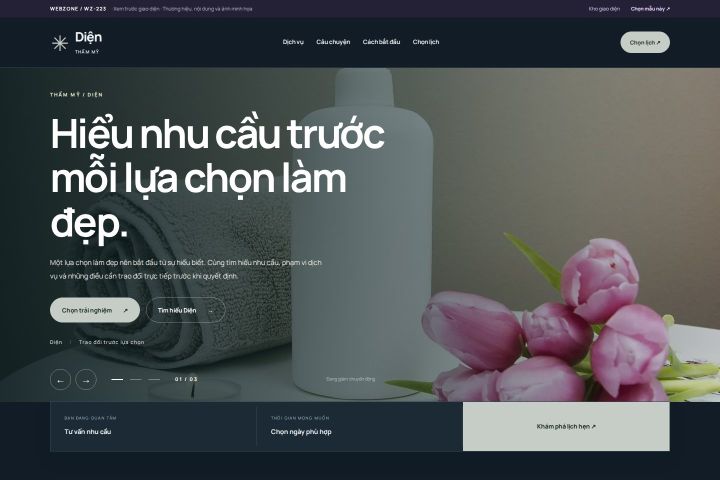 Ảnh xem trước Mẫu giao diện thẩm mỹ — Nổi bật | WZ-223