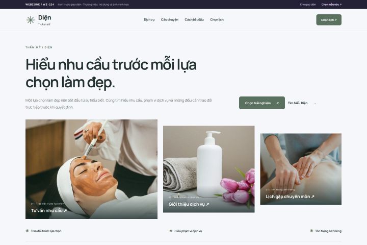 Ảnh xem trước Mẫu giao diện thẩm mỹ — Trưng bày | WZ-224
