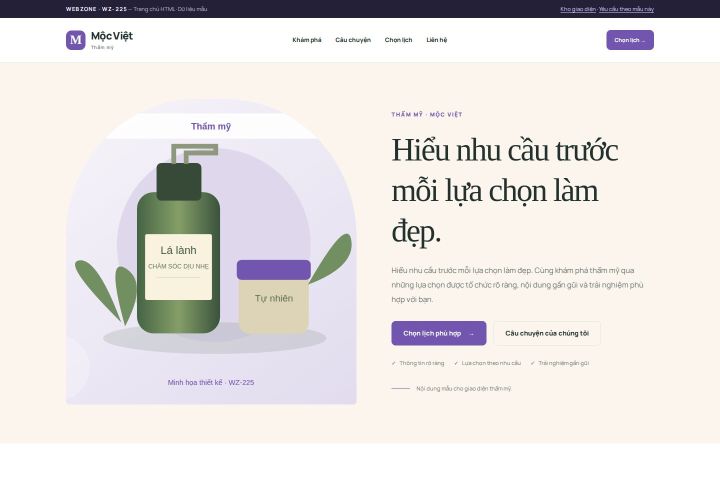 Ảnh chụp Giao diện HTML thẩm mỹ — Kể chuyện | WZ-225