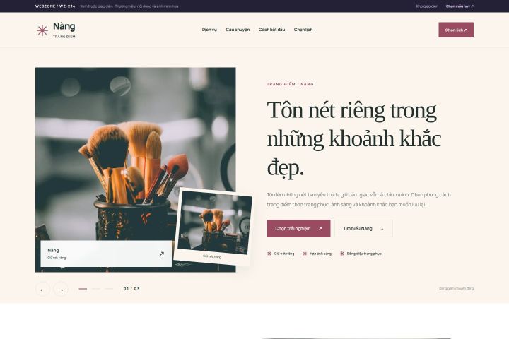 Ảnh xem trước Mẫu giao diện trang điểm — Kể chuyện | WZ-234