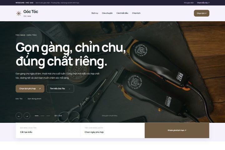 Ảnh xem trước Mẫu giao diện tóc nam — Tập trung chuyển đổi | WZ-240