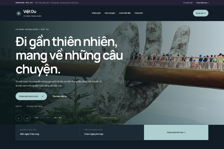 Ảnh xem trước Mẫu giao diện lữ hành trong nước — Nổi bật | WZ-241