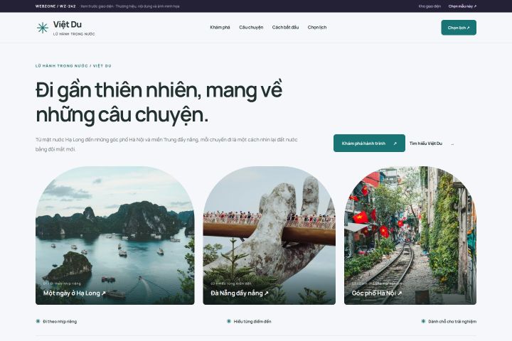 Ảnh xem trước Mẫu giao diện lữ hành trong nước — Trưng bày | WZ-242