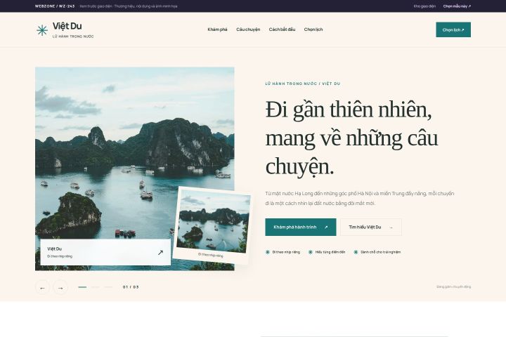 Ảnh xem trước Mẫu giao diện lữ hành trong nước — Kể chuyện | WZ-243