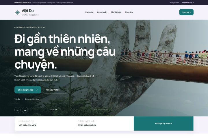 Ảnh xem trước Mẫu giao diện lữ hành trong nước — Tập trung chuyển đổi | WZ-244