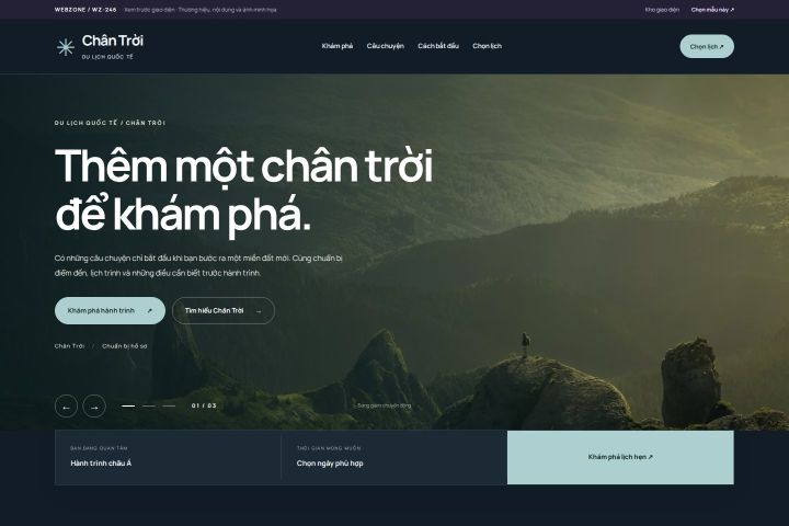 Ảnh xem trước Mẫu giao diện du lịch quốc tế — Nổi bật | WZ-246