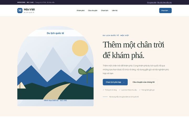 Ảnh chụp Giao diện HTML du lịch quốc tế — Kể chuyện | WZ-248