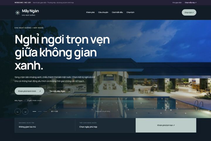 Ảnh xem trước Mẫu giao diện khu nghỉ dưỡng — Nổi bật | WZ-251