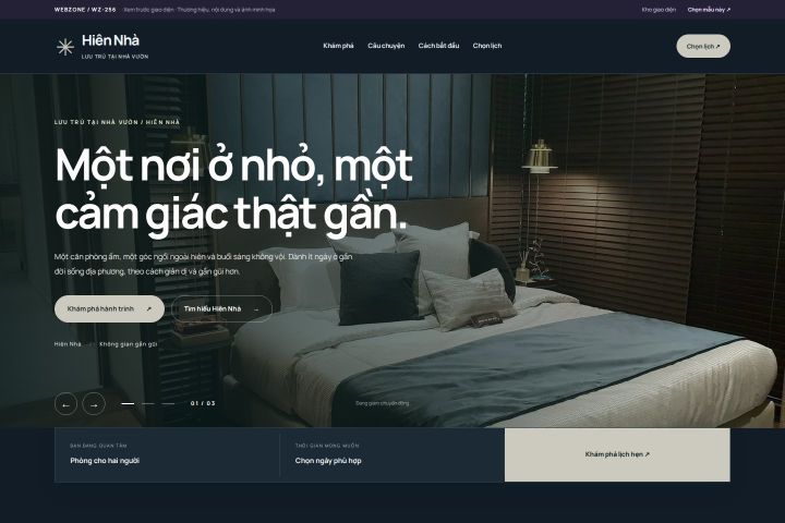 Ảnh xem trước Mẫu giao diện lưu trú tại nhà vườn — Nổi bật | WZ-256