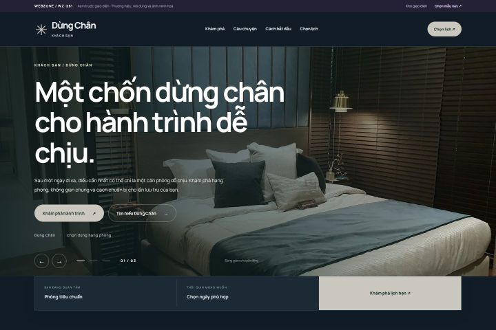 Ảnh xem trước Mẫu giao diện khách sạn — Nổi bật | WZ-261