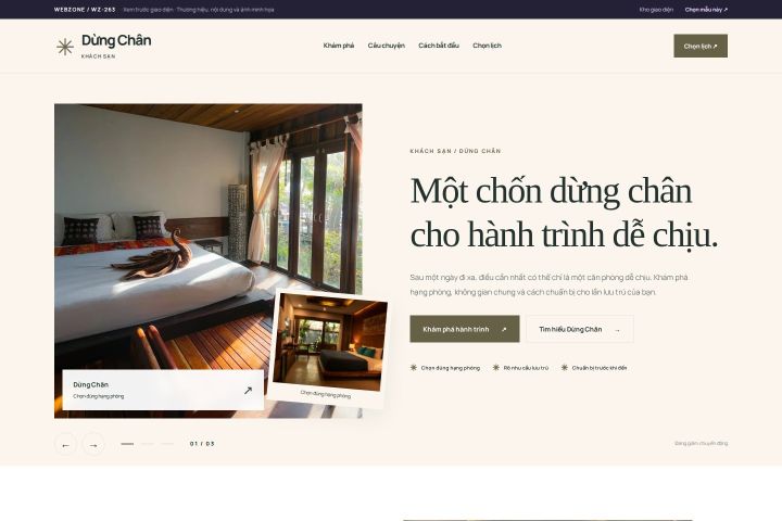 Ảnh xem trước Mẫu giao diện khách sạn — Kể chuyện | WZ-263