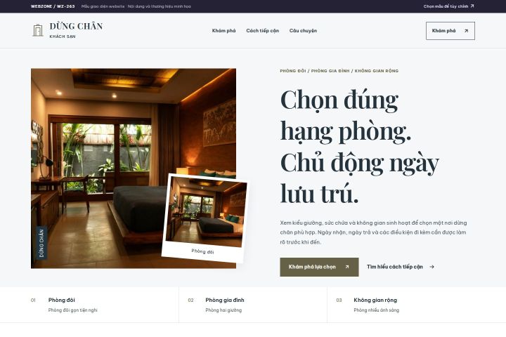 Ảnh xem trước Mẫu giao diện khách sạn — Kể chuyện | WZ-263