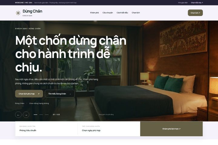 Ảnh xem trước Mẫu giao diện khách sạn — Tập trung chuyển đổi | WZ-264