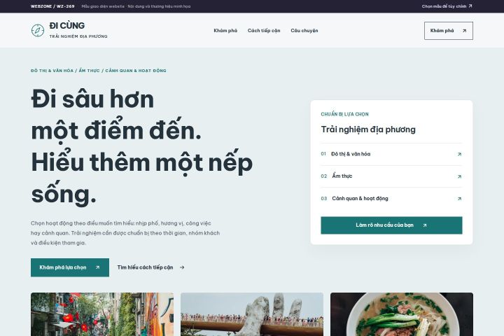 Ảnh xem trước Mẫu giao diện trải nghiệm địa phương — Tập trung chuyển đổi | WZ-269