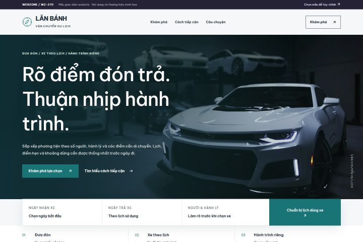 Ảnh xem trước Mẫu giao diện vận chuyển du lịch — Thanh lịch | WZ-270