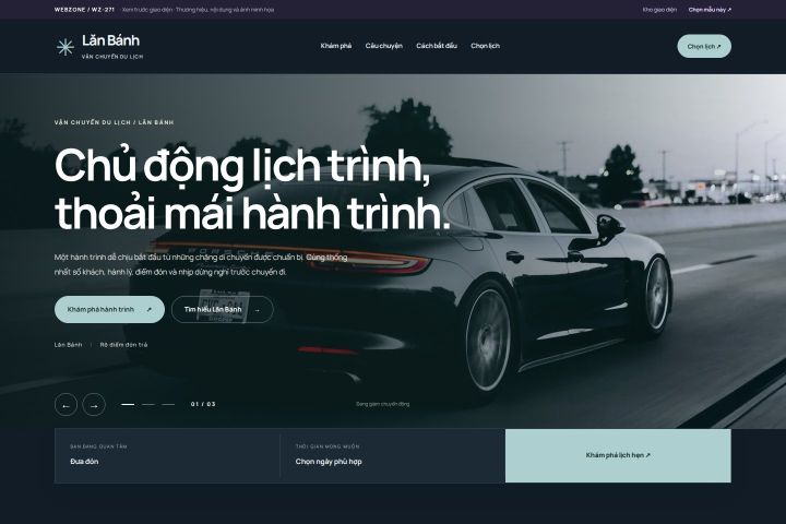 Ảnh xem trước Mẫu giao diện vận chuyển du lịch — Nổi bật | WZ-271